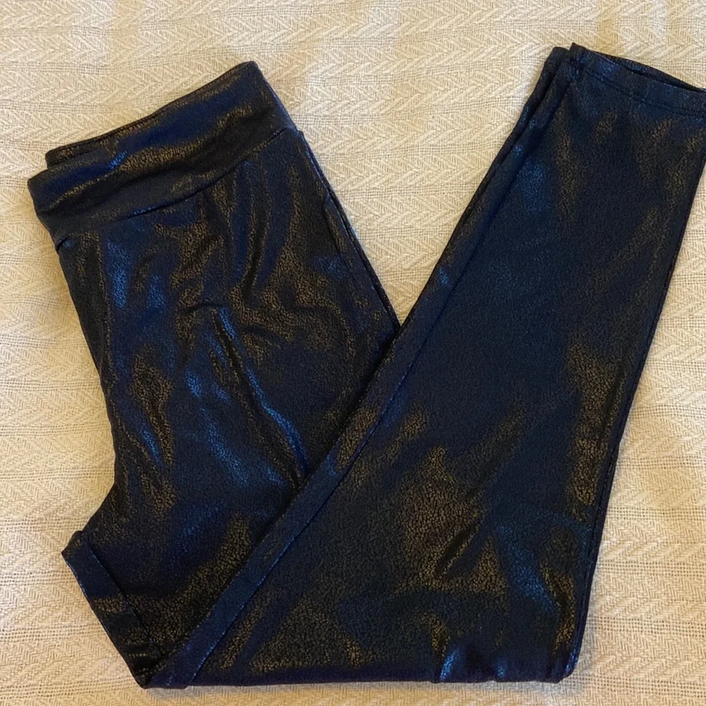 NWOT 14 Girls Colorful Planet Teen faux leather leggings jeans 14